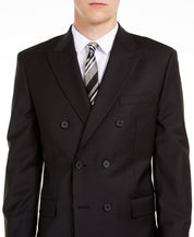 Calvin Klein Slim-Fit Stretch Black Double-Breasted Suit Jacket 40L