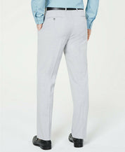 Alfani Classic Fit Stretch Light Grey Solid Dress Pants 40 x 32