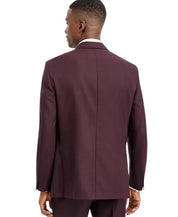 Calvin Klein Mens Slim fit Wool Suit Jacket Blazer 40 L Burgundy Red Solid