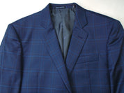AX Armani Exchange Men's Slim-Fit Plaid Suit Jacket 44L Navy Blue