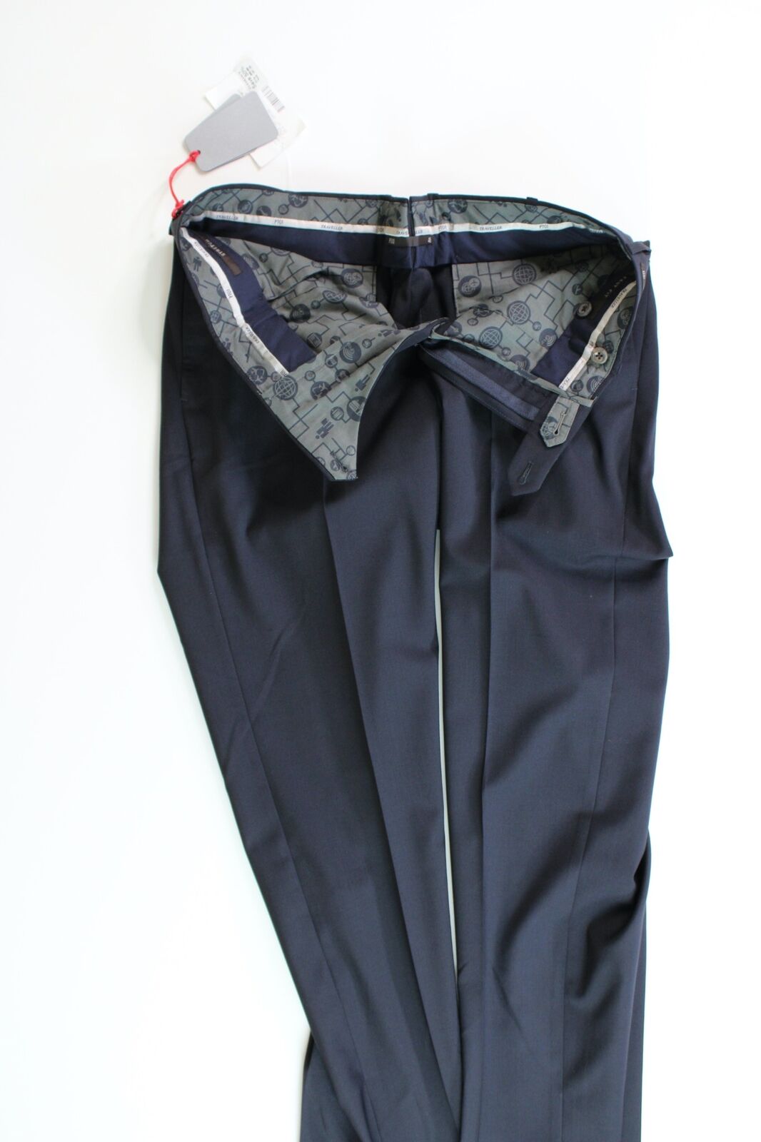 PT Torino PT01 Mens Modern Fit Stretch Dress Pants EU 54 US 38 Navy Wool $395