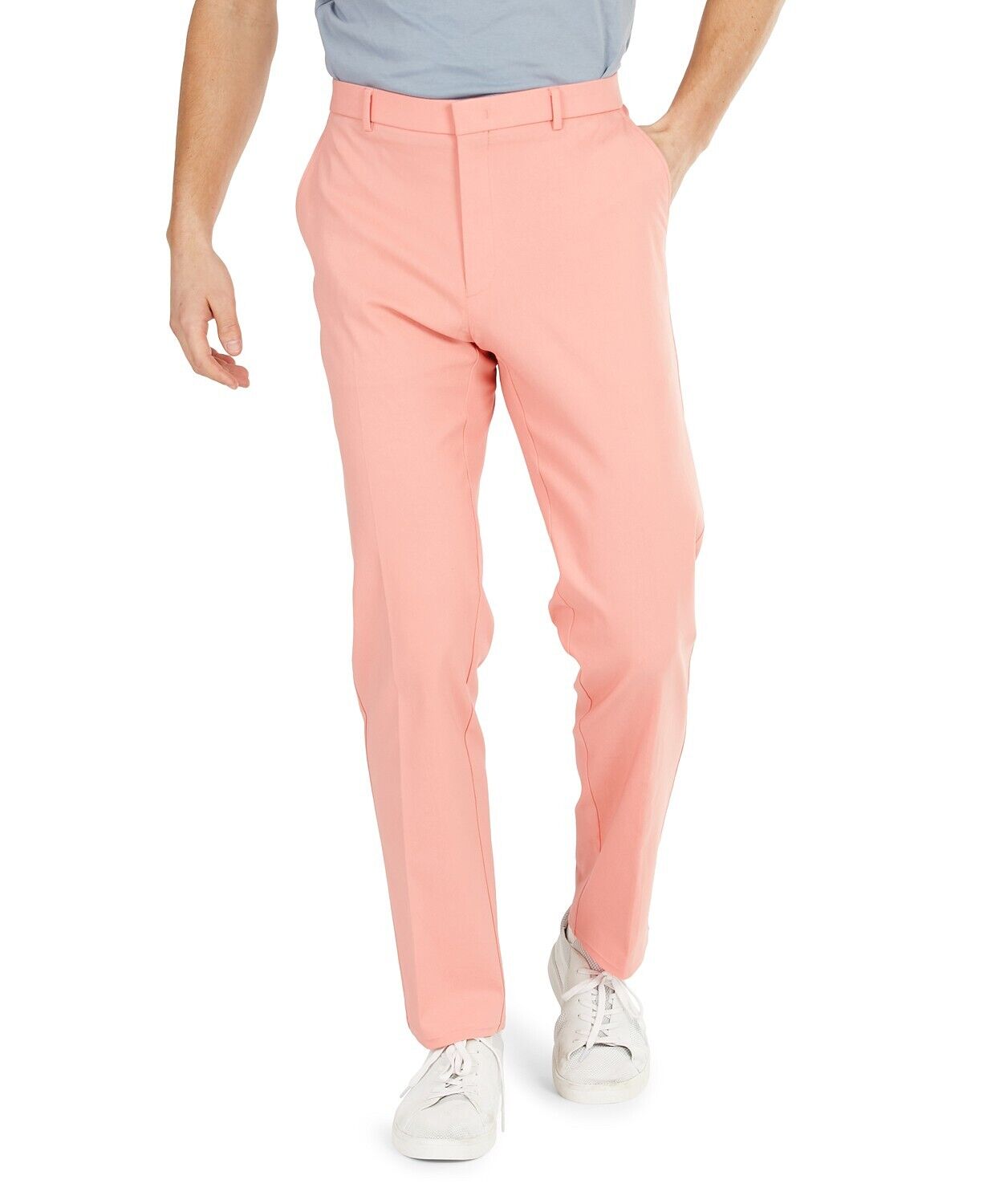 Tommy Hilfiger Men's Modern-Fit TH Flex Solid Performance Pants 32 x 32 Peach