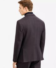 Ted Baker Mens Modern fit Suit Jacket Blazer 44 R Burgundy Plaid Purple