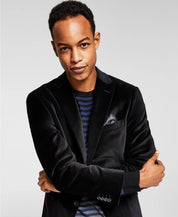 Alfani Men's Slim-Fit Solid Velvet Blazer 36S Black Sport Coat