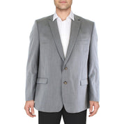 Lauren Ralph Lauren Men's Classic Fit Sport Coat 46L Grey Pin Striped Wool