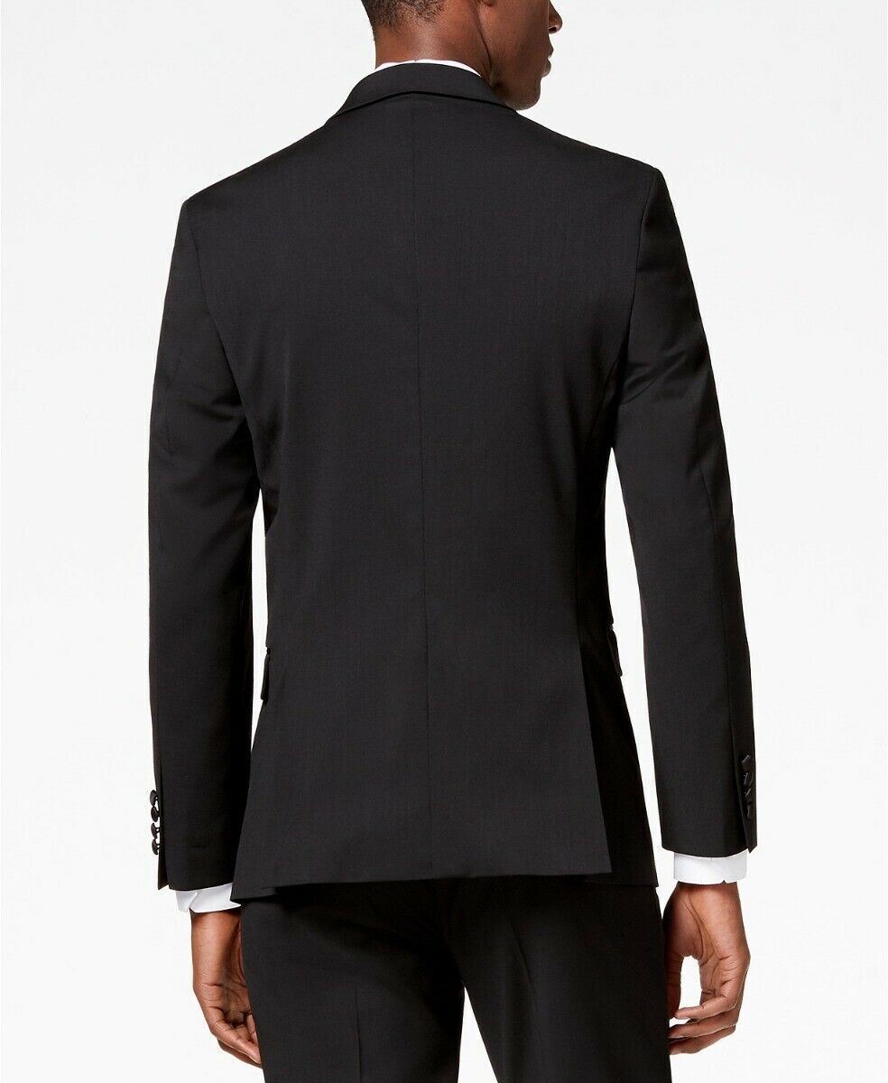 Tommy Hilfiger Men's Modern-Fit Flex Stretch Black Tuxedo Jacket 40L