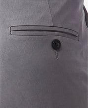 Haggar Mens Slim fit Dress Pants 32 / 34 Grey Solid Stretch