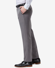Haggar Comfort Slim-Fit Performance Stretch Flat-Front Dress Pants 34 x 34 Grey