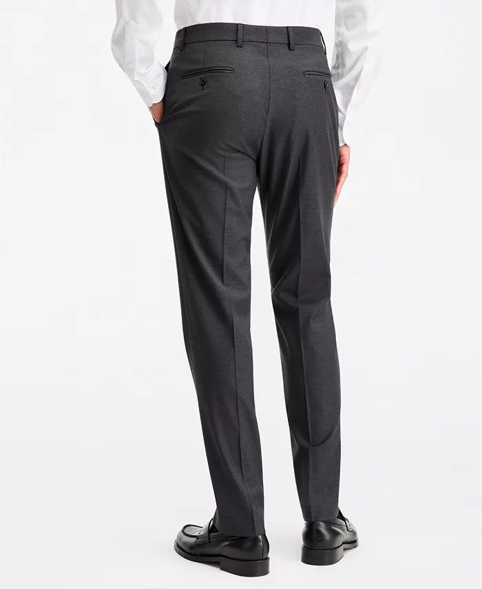 Tommy Hilfiger Mens Modern fit Wool Dress Pants 33 / 30 Charcoal Solid Stretch