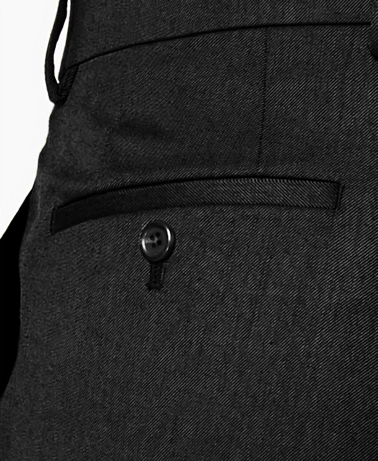 Lauren Ralph Lauren Classic Fit Micro Twill Pleated Dress Pants 38 x 32 Black