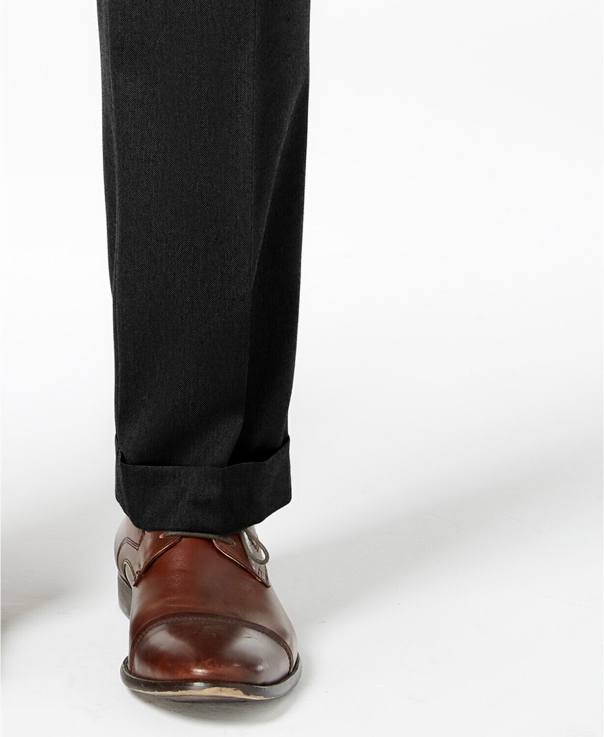 Lauren Ralph Lauren Classic Fit Micro Twill Pleated Dress Pants 38 x 32 Black