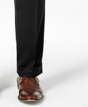 Lauren Ralph Lauren Classic Fit Micro Twill Pleated Dress Pants 38 x 32 Black
