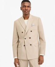 Bar Iii Mens Slim fit Double Breasted Suit Jacket Blazer 40 S Tan Beige