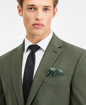 Bar III Mens Slim fit Suit Jacket Blazer 36 R Green Solid