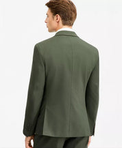 Bar III Mens Slim fit Suit Jacket Blazer 44 L Green Solid