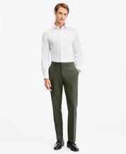 Bar III Mens Slim fit Dress Pants 34 / 30 Green Solid