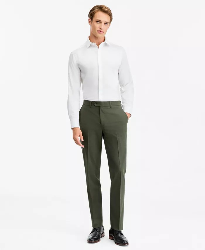 Bar III Mens Slim fit Dress Pants 31 / 30 Green Solid