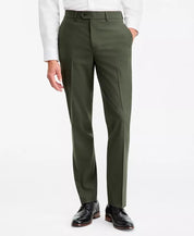 Bar III Mens Slim fit Dress Pants 38 / 30 Green Solid