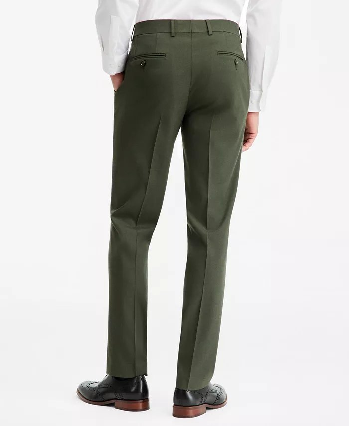 Bar III Mens Slim fit Dress Pants 31 / 30 Green Solid