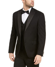 Alfani Men's Slim-Fit Stretch Black Tuxedo Suit Jacket 36S