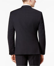 Bar Iii Mens Skinny fit Suit Jacket Blazer 42 L Black Solid Stretch Wool