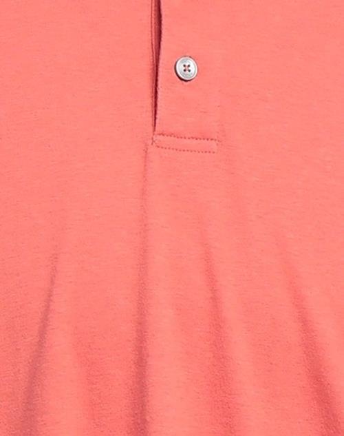 Z Zegna Mens Regular Fit Stretch Polo Shirt Large Salmon Pink