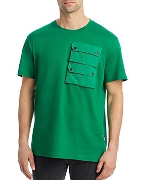 G-STAR RAW Mens Double Pocket Logo Graphic Tee Shirt XL Green