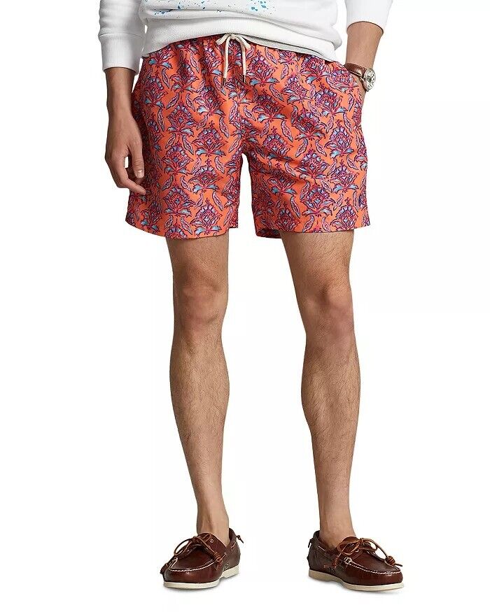 Polo Ralph Lauren 5.75 Inch Traveler Classic Swim Trunks Large Orange