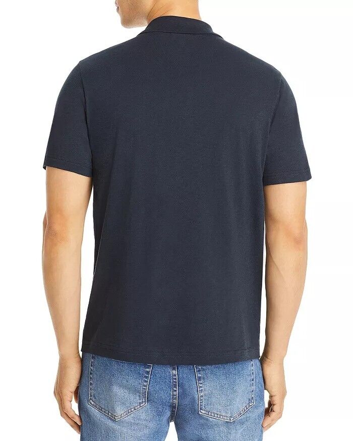 Theory Mens Bron Cotton Regular Fit Polo Shirt Medium Dark Blue