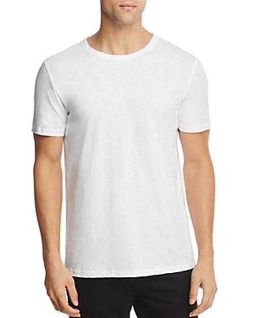 Theory Mens Cosmos Slub Cotton Essential Tee Shirt Medium White