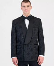 Tayion Collection Mens Classic fit Tuxedo Dinner Jacket 42 R Black Floral