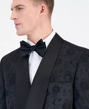 Tayion Collection Mens Classic fit Tuxedo Dinner Jacket 42 R Black Floral