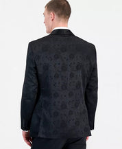 Tayion Collection Mens Classic fit Tuxedo Dinner Jacket 42 R Black Floral