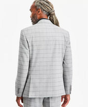 Tayion Collection Mens Classic fit Suit Jacket Blazer 46 R Gray Black Check