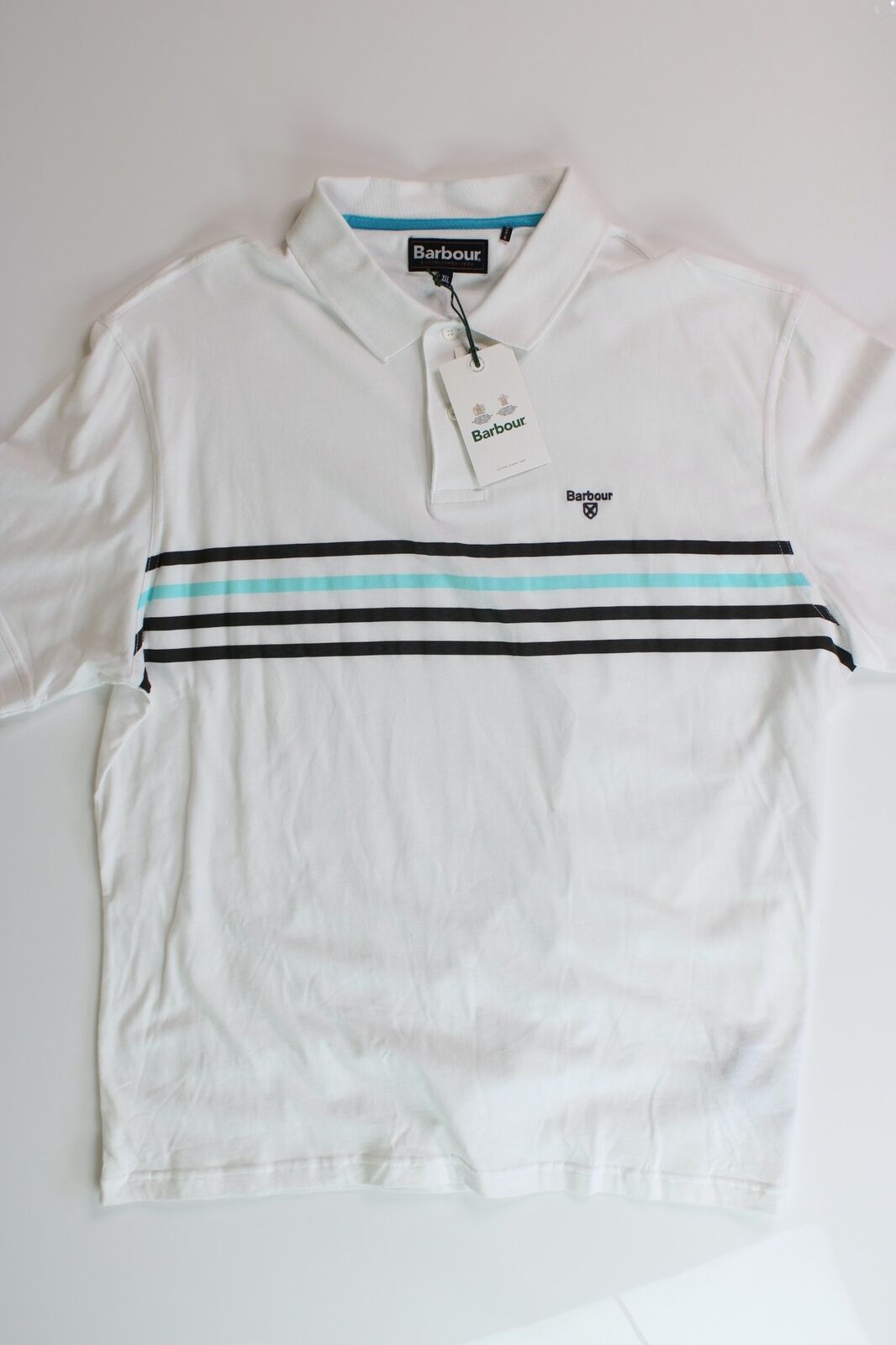 Barbour Men's Silsen Polo Shirt XXL 2XL White