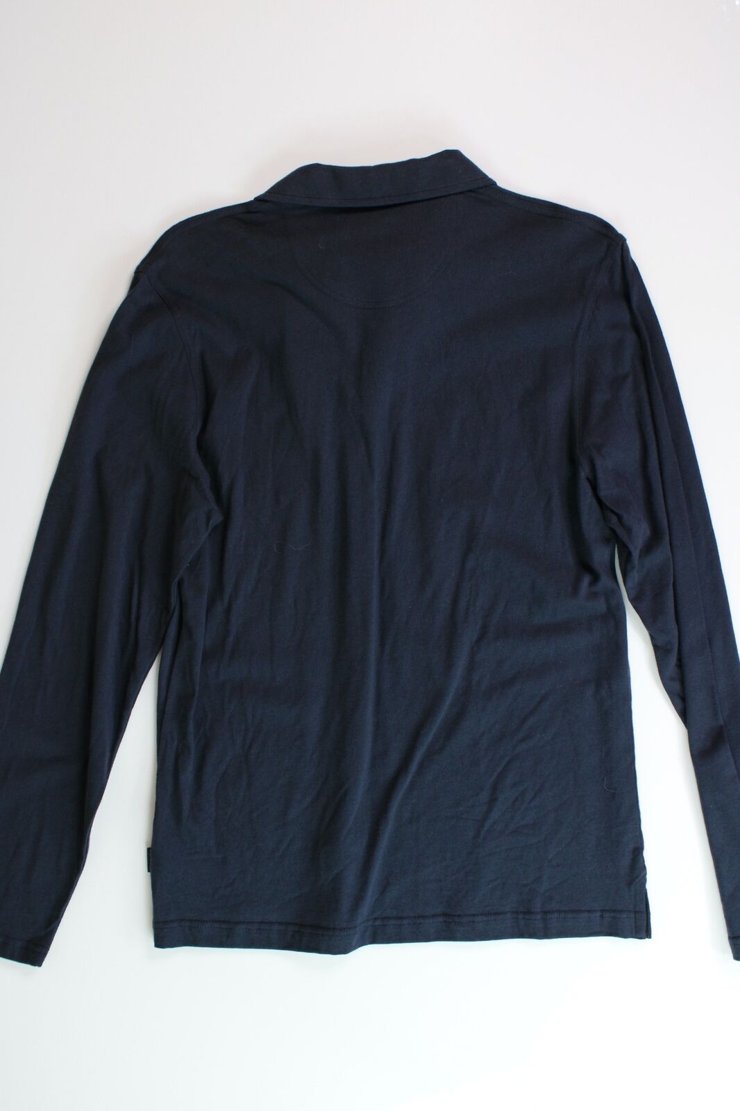 Barbour Corpatch Tartan Trimmed Regular Fit Long Sleeve Polo Shirt Small Navy