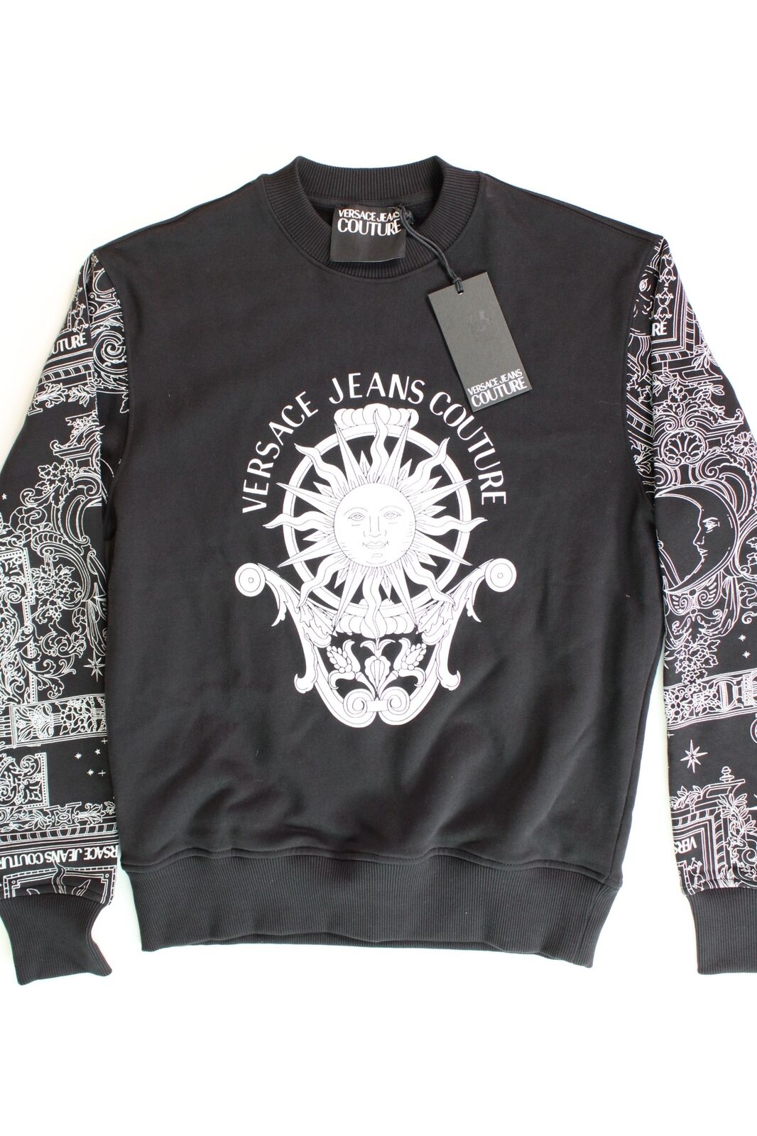 Versace Jeans Couture Mens Celestial Baroque Sweatshirt Small Black
