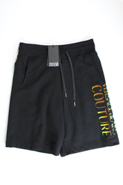 Versace Jeans Couture Mens Logo Fleece Sweat Shorts Medium Black