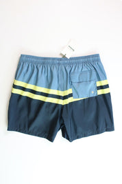 Barbour Mens Double Stripe Regular Fit Swim Shorts XL Blue