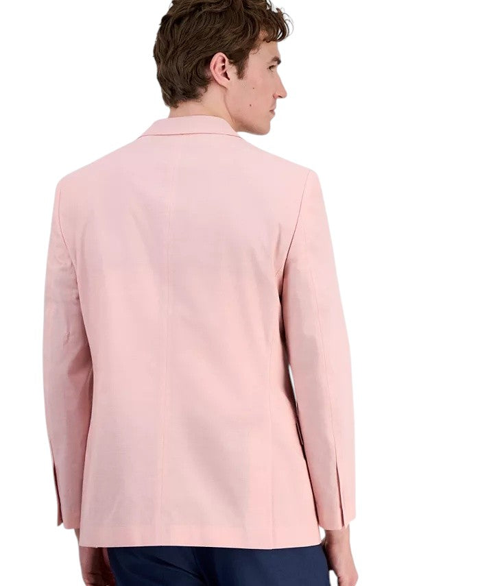 Nautica Mens Modern fit Cotton Sport Coat Blazer 40 S Pink Solid Stretch