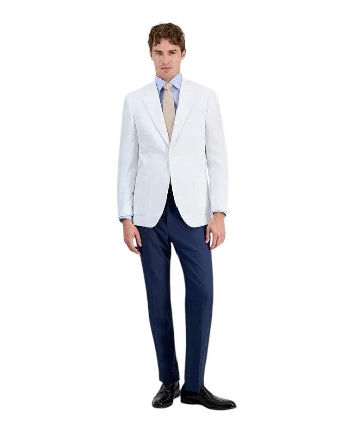 Nautica Men Modern-Fit Active Stretch Structure Weave Sport Coat 48R Off White