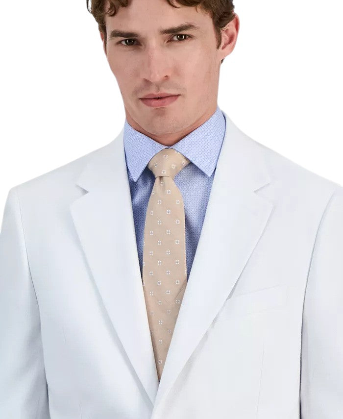 Nautica Men Modern-Fit Active Stretch Structure Weave Sport Coat 48R Off White