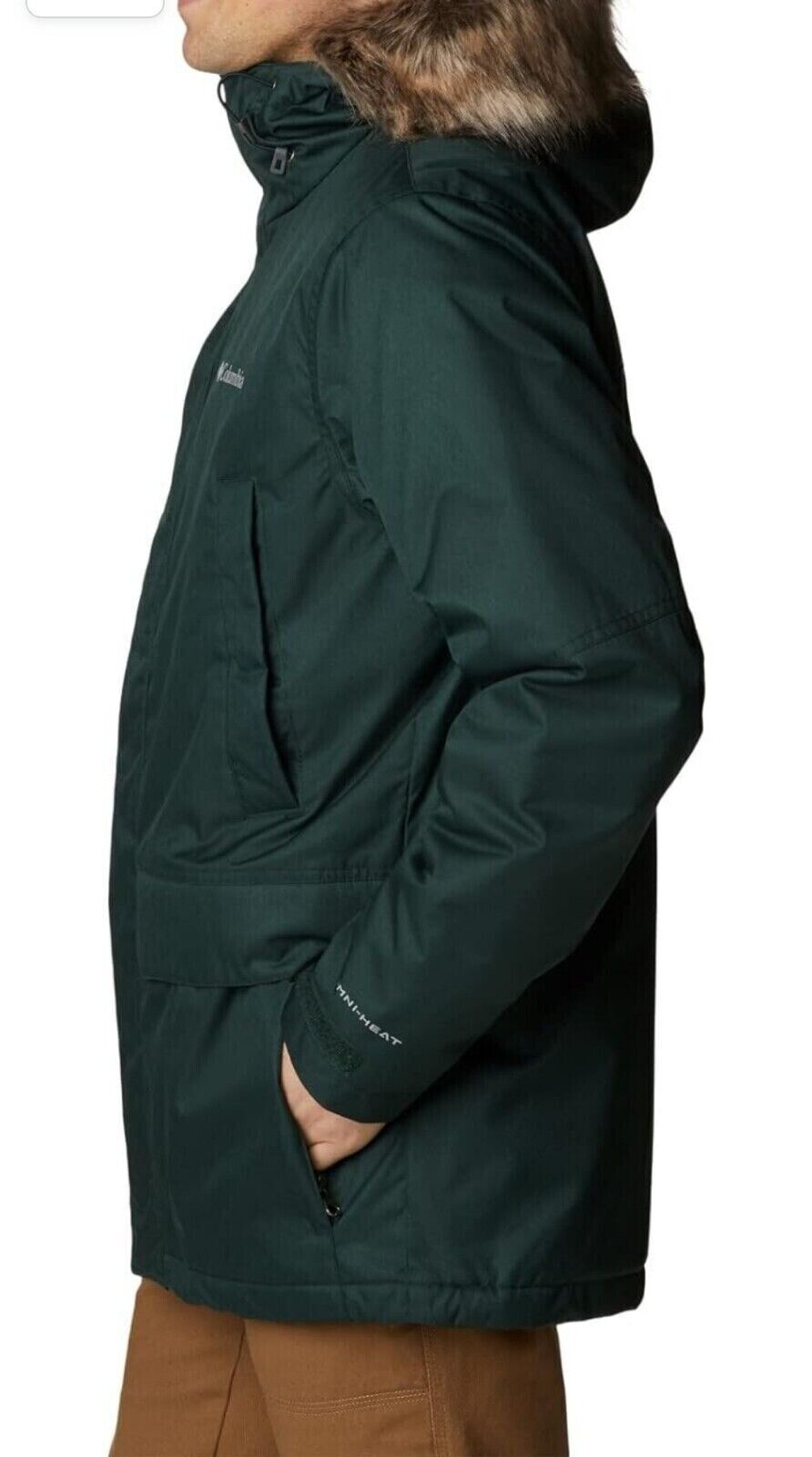 Columbia Men's Penns Creek II Parka Coat XL Green Water Resistant
