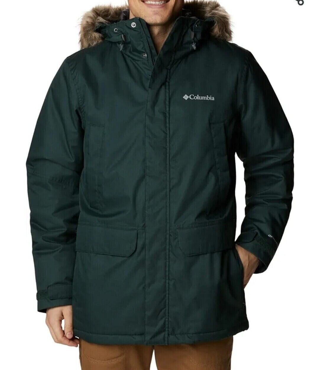 Columbia Men's Penns Creek II Parka Coat XL Green Water Resistant