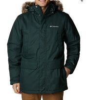 Columbia Men's Penns Creek II Parka Coat XL Green Water Resistant