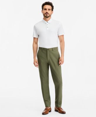 Michael Kors Mens Classic fit Dress Pants 36 / 32 Dark Olive Solid