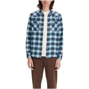 Levi's Men's Classic Standard Fit Western Shirt Large Blue Plaid All Aboard