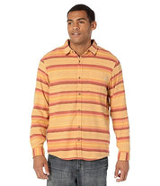 Hurley Men's Portland Organic Flannel Shirt Large Orange Plaid