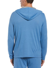 Cubavera Men Heathered 1/4 Zip Hoodie Sweater XL Blue