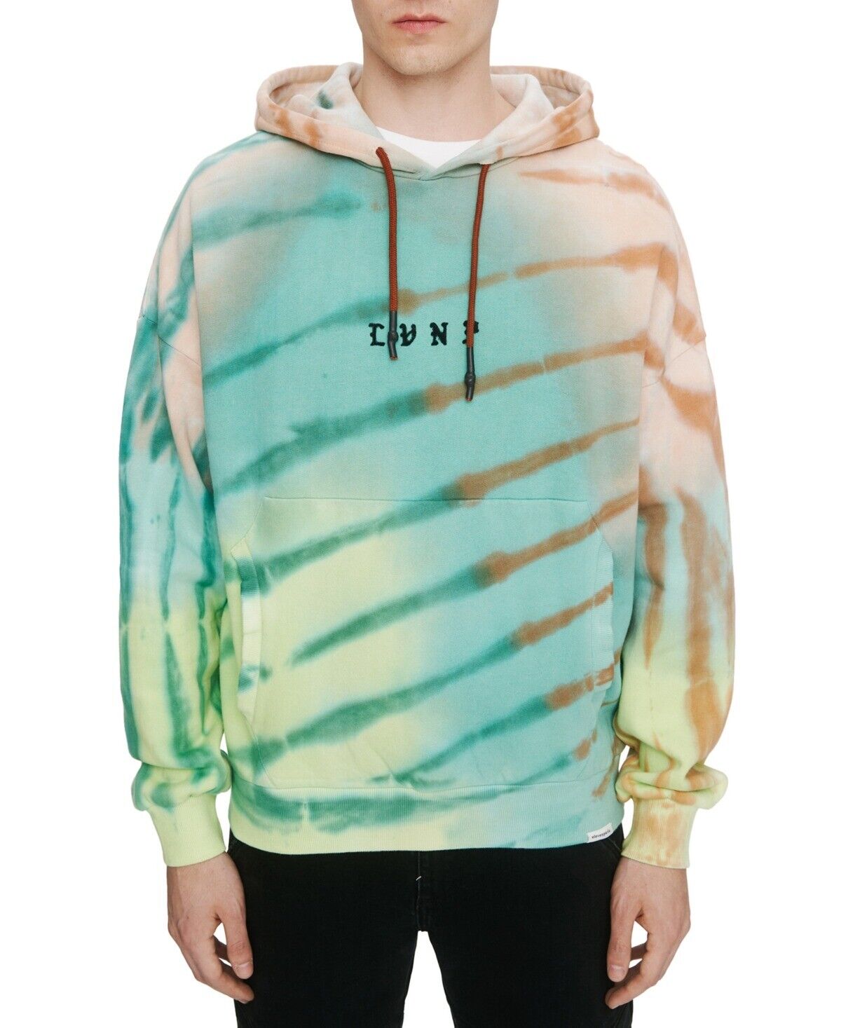 Elevenparis Mens Losing My Mind Hoodie Sweatshirt Large Tiedye